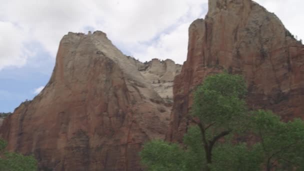 Patriarkernas Domstol Zions Nationalpark Sydvästra Utah Usa — Stockvideo