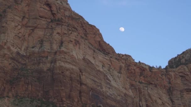 Utah Güneybatısındaki Zion Ulusal Parkı — Stok video