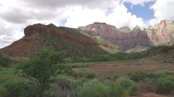 Court Patriarchs Zion National Park Southwest Utah Usa — Stock Video
