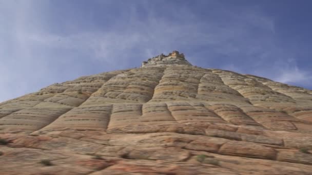 美国犹他州西南部锡安国家公园的格子板和理想的海拔高度纳瓦霍砂岩 — 图库视频影像