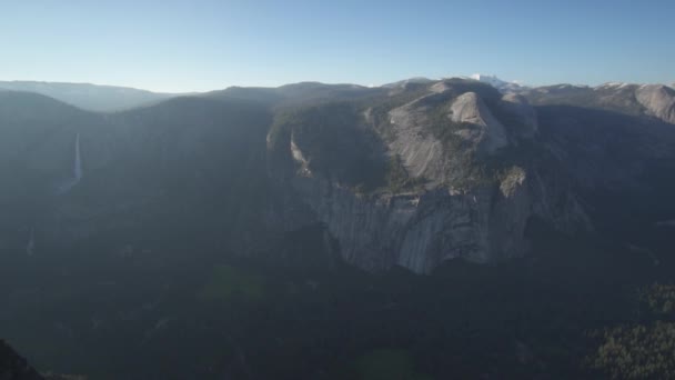 Widok Lodowiec Point Widokiem Dolinę Yosemite Half Dome High Sierra — Wideo stockowe