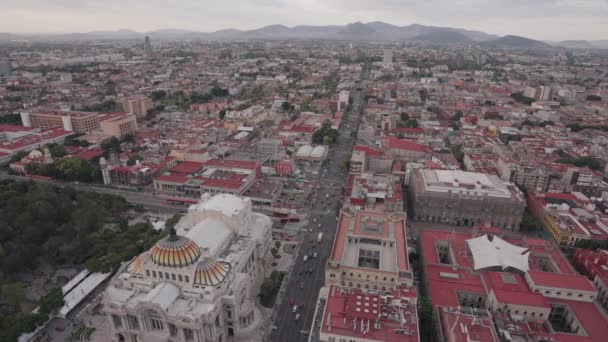 Aérea Ciudad México Ciudad Mxico Cdmx Desde Arriba Durante Puesta — Vídeos de Stock