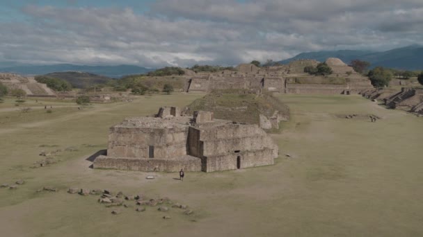 Monte Albn Μεγάλος Προκολομβιανός Αρχαιολογικός Χώρος Στο Δήμο Santa Cruz — Αρχείο Βίντεο