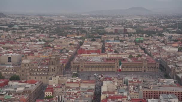 Vue Aérienne Ville Mexico Ciudad Mxico Cdmx Haut Coucher Soleil — Video
