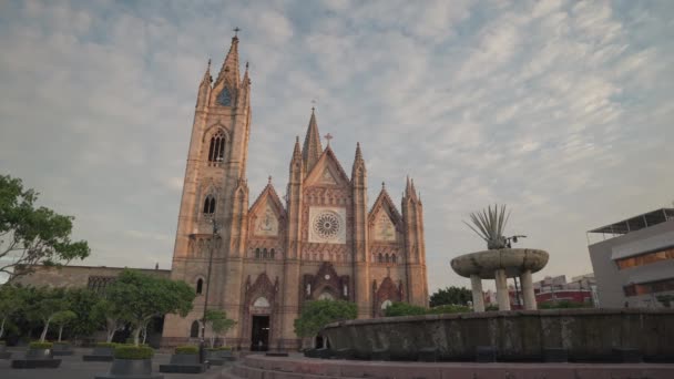 Templo Expiatorio Del Santsimo Sacramento Iglesia Católica Arquitectura Neogótica Guadalajara — Vídeo de stock
