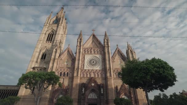 Templo Expiatorio Del Santsimo Sacramento Καθολική Εκκλησία Νεογοτθική Αρχιτεκτονική Guadalajara Βίντεο Κλιπ