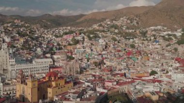 Monumento Al Pipila Hill 'den Guanajuato City Mexico' nun panoramik görüntüsü