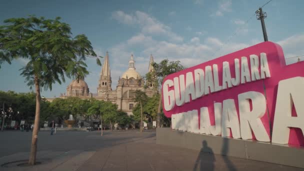 Letras Cartas Guadalajara Jalisco México — Vídeo de Stock
