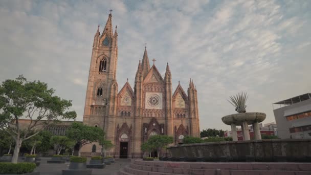 Het Templo Expiatorio Del Santsimo Sacramento Katholieke Kerk Neo Gotische — Stockvideo