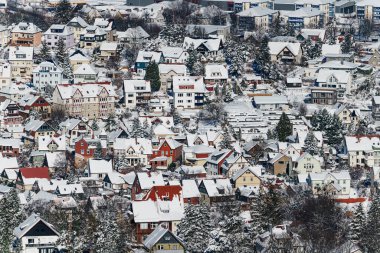 Almanya 'daki eski şehrin güzel manzarası