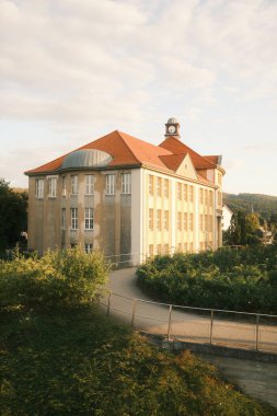 Ilsenburg 'un güzel mimarisinin manzarası.