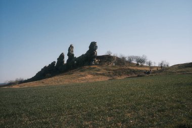 Devils Duvarı, Teufelsmauer, Saksonya Anhalt yolu, Almanya