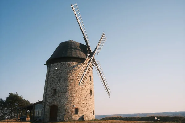 Old Windmill Blue Sky Sunset — Stock Photo, Image