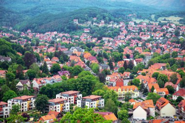 Almanya 'da küçük bir köyün güzel manzarası
