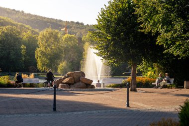 Almanya 'nın Ilsenburg şehrinin güzel manzarası