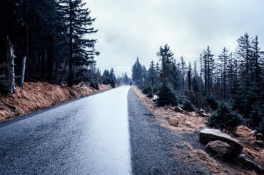 empty road in the mountains. travel concept