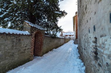 Kış mevsiminde güzel Avrupa kenti
