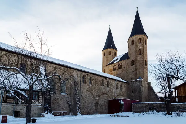 Vackert Historiskt Slott Vintern — Stockfoto
