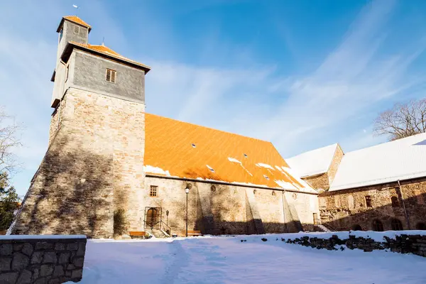 晴れた冬の日における歴史的な城 — ストック写真