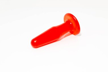Sex toy dildo on  white background 