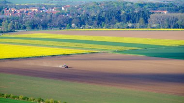 aerial view on the fields