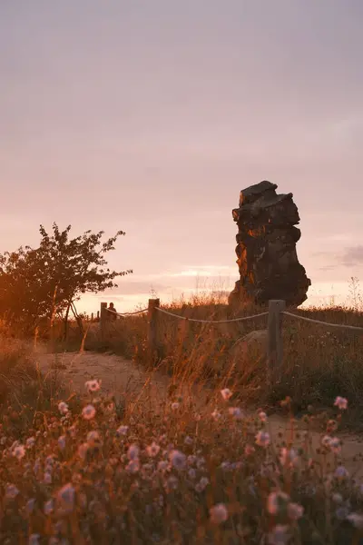 Harz Dağları 'ndaki taş yığınının muhteşem manzarası.                