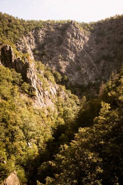 Harz dağlarındaki Bode Kanyonu 'nun güzel manzarası         