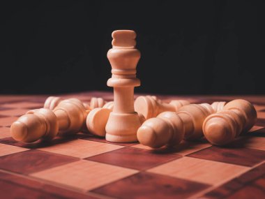 chess board game for strategy, planning, ideas and competition decision, success business concept