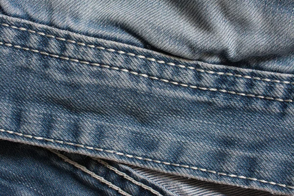 Jeansowe Jeansy Bawełniana Tkanina Kieszeń Nit Tło Tekstylne — Zdjęcie stockowe