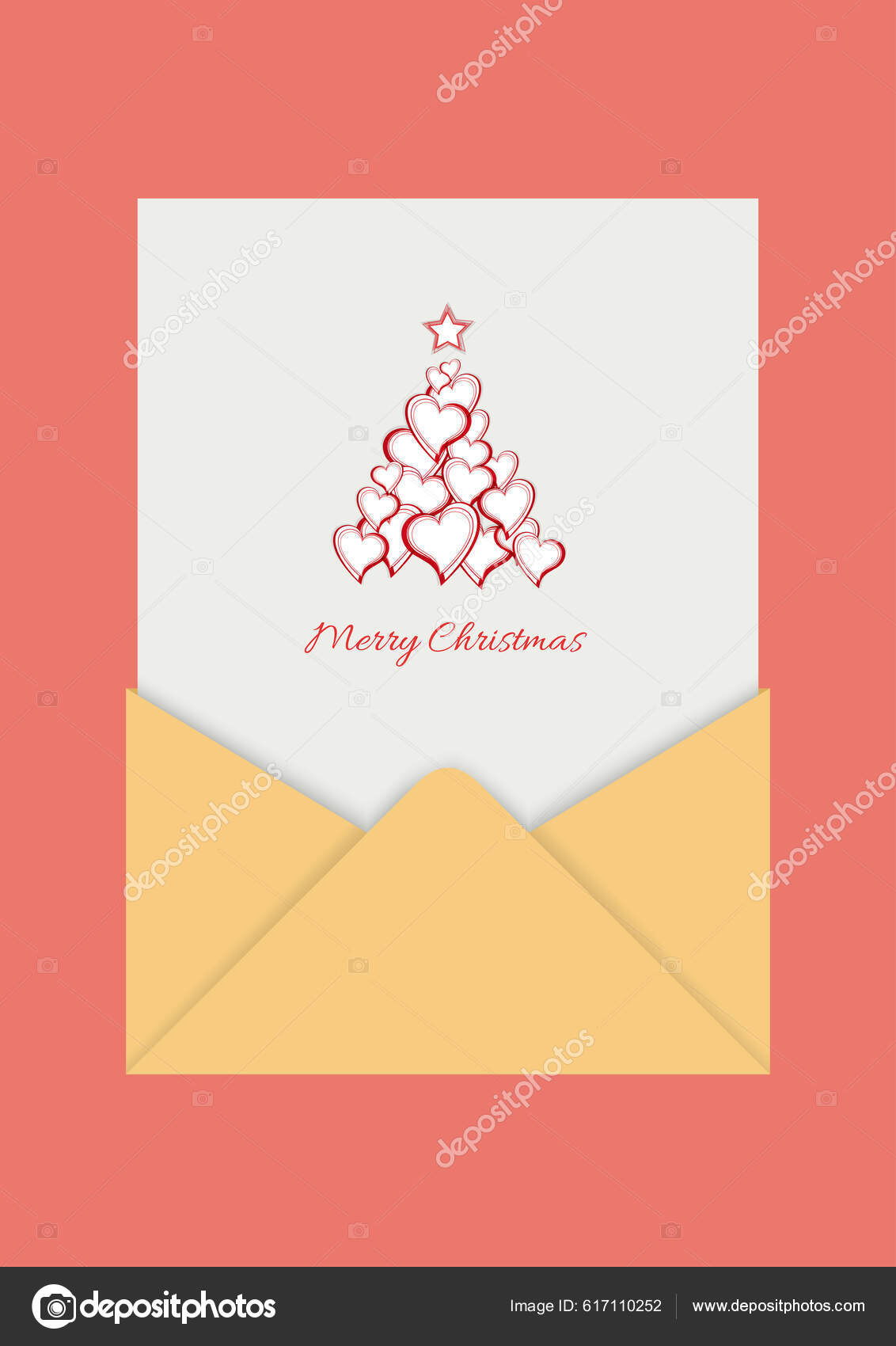 Julkort Att Skriva Öppna Kuvert Med Pappersark Eller Inbjudningskort