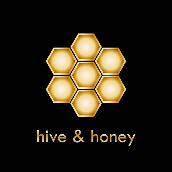 Een Abstracte Korf Template Voor Honing Producent Vectorillustratie — Stockvector