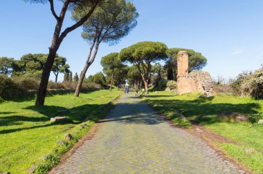 Appia antika (Eski Appia) Roma, İtalya yakınlarında
