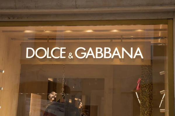 Rzym Włochy Styczeń 2023 Sklep Odzieżowy Dolce Gabbana Centrum Rzymu — Zdjęcie stockowe