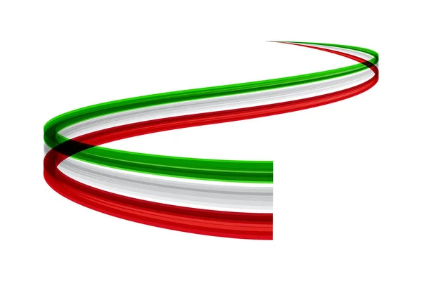 Abstracte Route Beweging Dynamische Italiaanse Vlag Vectorsjabloon Logo Ontwerp — Stockvector