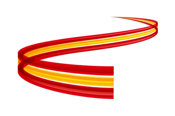 Abstrakcyjny Szlak Poruszający Się Dynamiczna Flaga Hiszpańskiego Czuwania Szablon Wektora — Wektor stockowy