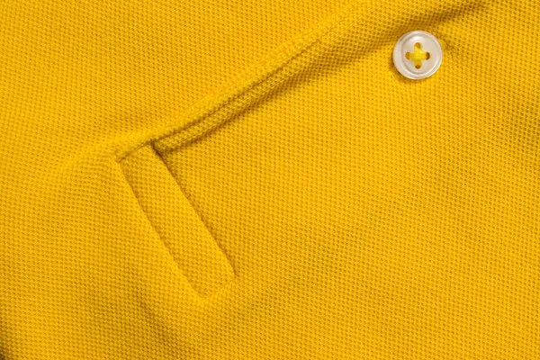 Sarı Polo Gömlek Dokusu Pamuklu Kumaş Tekstil Arka Planı — Stok fotoğraf