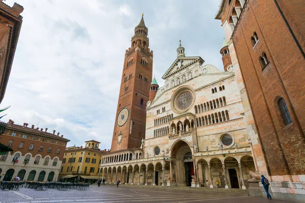 Cremona Wniebowzięcie Najświętszej Maryi Panny Dzwonnica Torrazzo — Zdjęcie stockowe