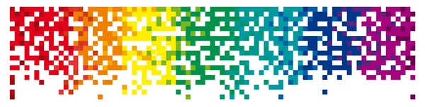 Pixelmönster Abstrakt Mosaik Lutning Design Bakgrund Regnbågsfärgad Bakgrund Vektorbanderoll — Stock vektor