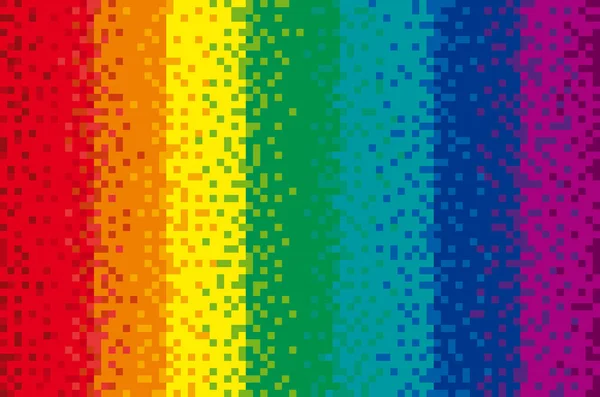 Pixelmuster Abstraktes Mosaik Farbverlauf Design Hintergrund Regenbogenfarbener Hintergrund Vektorillustration — Stockvektor