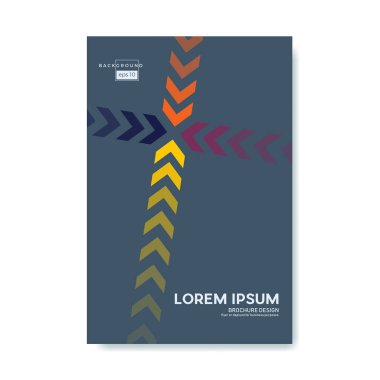 Oklar bir yıldız oluşturmak için birleşiyor. Birleşme ve buluşma konsepti. Retro vektör arka planı ve illüstrasyon. Broşürler, el ilanları, dergi, kitap kapağı, poster için soyut tasarım şablonu. 