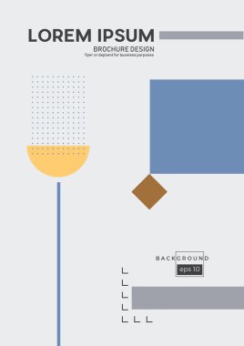 Minimalist tarzda modern geometrik arkaplan. Vektör arkaplan ve resimleme. Broşürler, el ilanları, dergi, kitap kapağı, poster için soyut tasarım şablonu. 