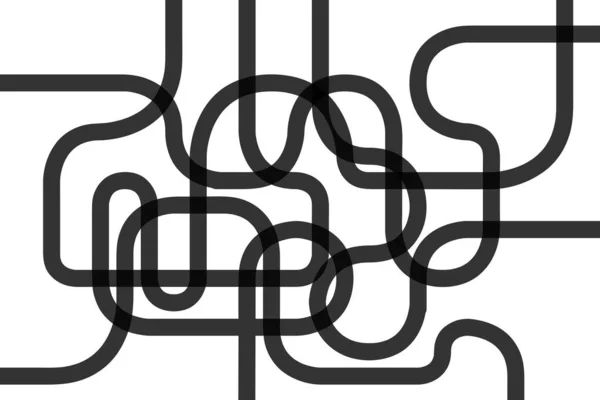 矢量抽象图解 带有黑线和混乱曲线的模板背景 — 图库矢量图片