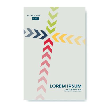 Oklar bir yıldız oluşturmak için birleşiyor. Birleşme ve buluşma konsepti. Retro vektör arka planı ve illüstrasyon. Broşürler, el ilanları, dergi, kitap kapağı, poster için soyut tasarım şablonu. 