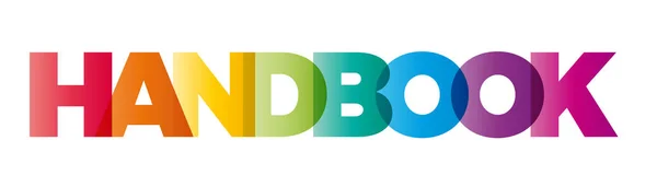 ハンドブックという言葉 テキスト色の虹のベクトルバナー — ストックベクタ
