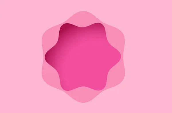 Vector Illustration Pink Paper Art Flower Graphic Design Spring Season — Stock Vector
