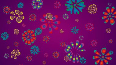 Bahar geldi ve çiçek açıyor. Soyut çiçekli soyut bir arkaplan. Canlandırılmış resimleme