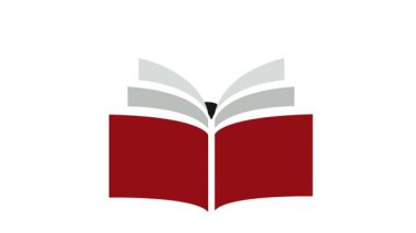 Kitap okuyucu ya da öğrencinin animasyon logosu 
