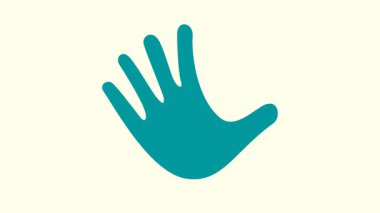 Üst üste dört el. Aile kavramı, takım çalışması, dayanışma ve arkadaşlık. Canlandırılmış soyut desen