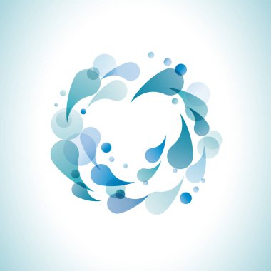 Dönen su ve sabun. Soyut biçimde vektör arkaplanı