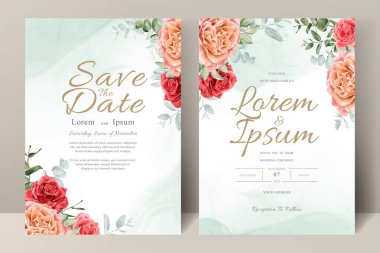 Suluboya düğün davetiyesi şablonu